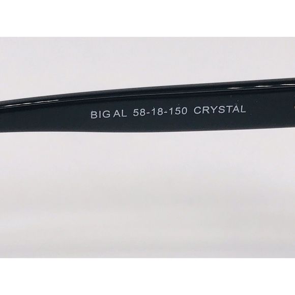 New Wide Guyz Crystal & Black BIG AL Eyeglasses 58mm for The Stylish Large Man - Picture 10 of 12